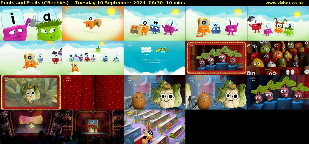 Roots and Fruits (CBeebies) Tuesday 10 September 2024 06:30 - 06:40