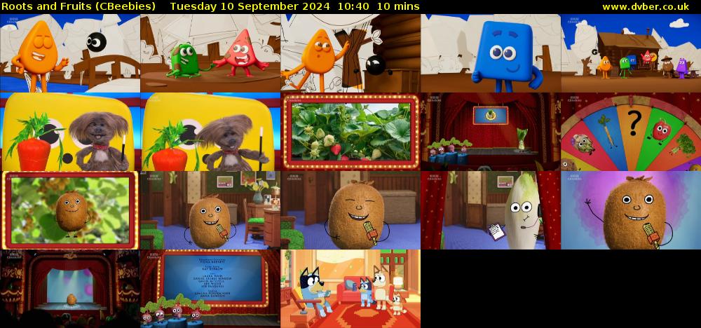 Roots and Fruits (CBeebies) Tuesday 10 September 2024 10:40 - 10:50