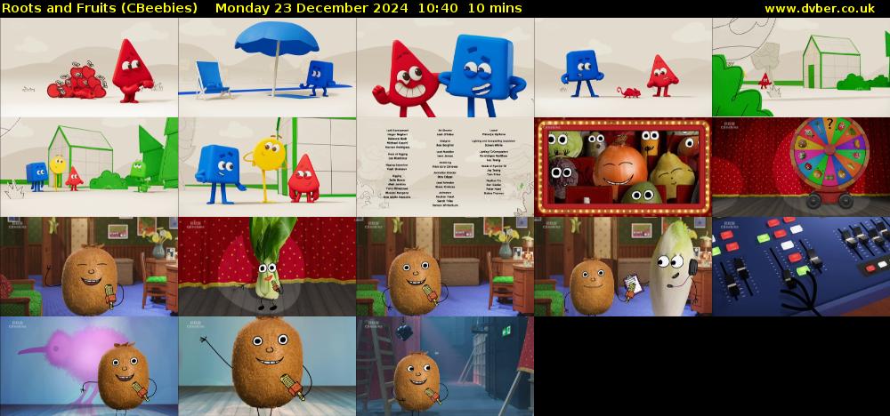 Roots and Fruits (CBeebies) Monday 23 December 2024 10:40 - 10:50