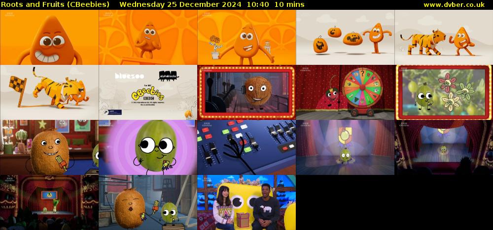 Roots and Fruits (CBeebies) Wednesday 25 December 2024 10:40 - 10:50