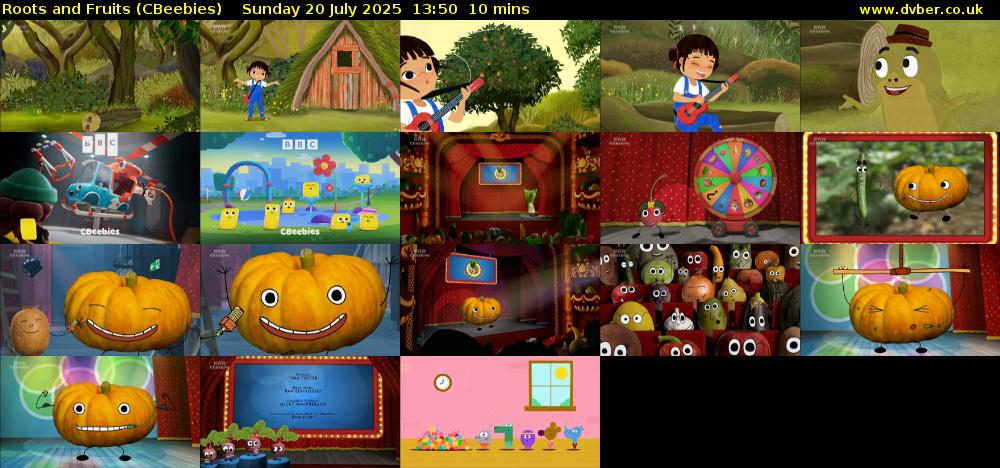 Roots and Fruits (CBeebies) Sunday 20 July 2025 13:50 - 14:00