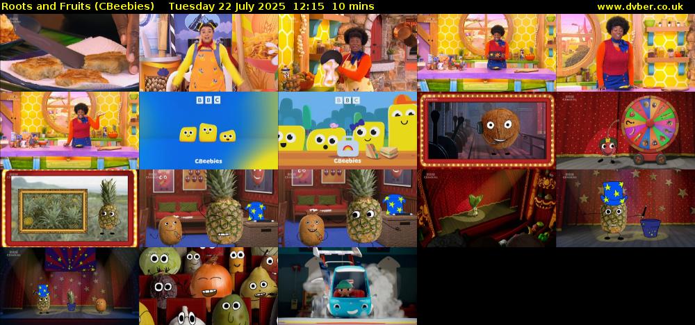 Roots and Fruits (CBeebies) Tuesday 22 July 2025 12:15 - 12:25