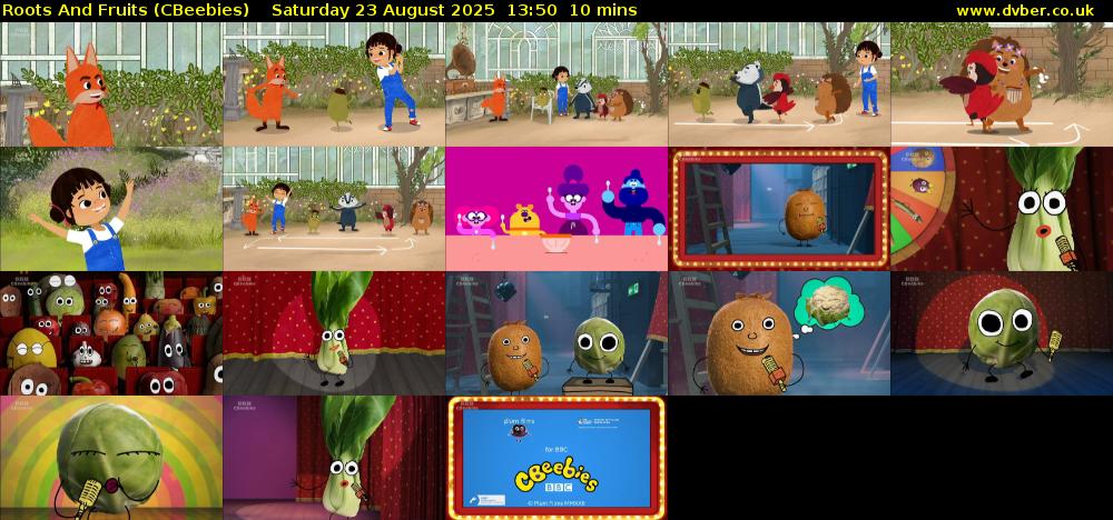 Roots and Fruits (CBeebies) Saturday 23 August 2025 13:50 - 14:00