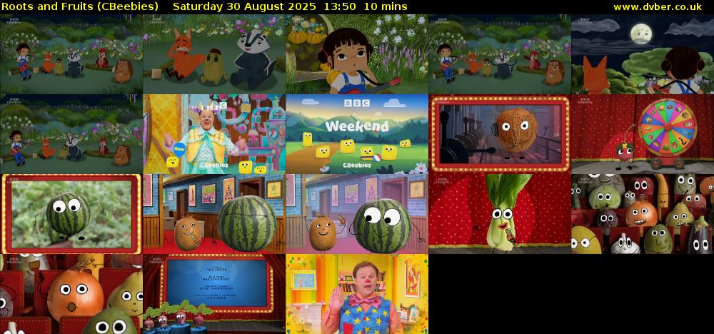 Roots and Fruits (CBeebies) Saturday 30 August 2025 13:50 - 14:00