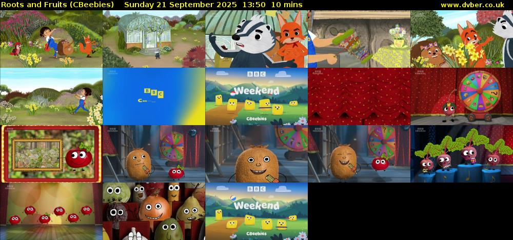 Roots and Fruits (CBeebies) Sunday 21 September 2025 13:50 - 14:00