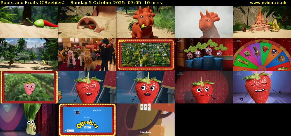 Roots and Fruits (CBeebies) Sunday 5 October 2025 07:05 - 07:15