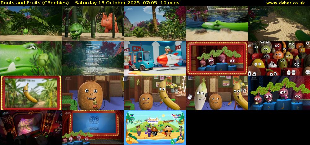 Roots and Fruits (CBeebies) Saturday 18 October 2025 07:05 - 07:15