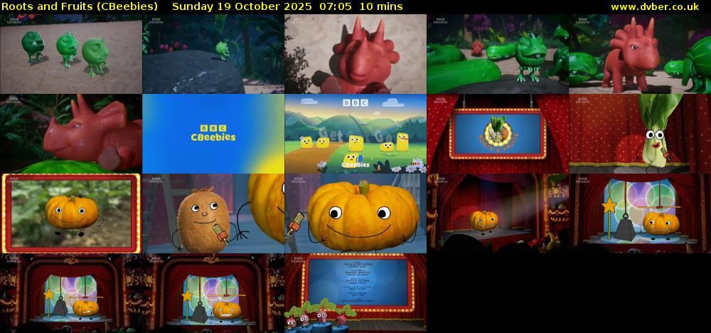 Roots and Fruits (CBeebies) Sunday 19 October 2025 07:05 - 07:15