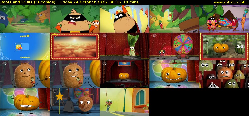 Roots and Fruits (CBeebies) Friday 24 October 2025 06:35 - 06:45
