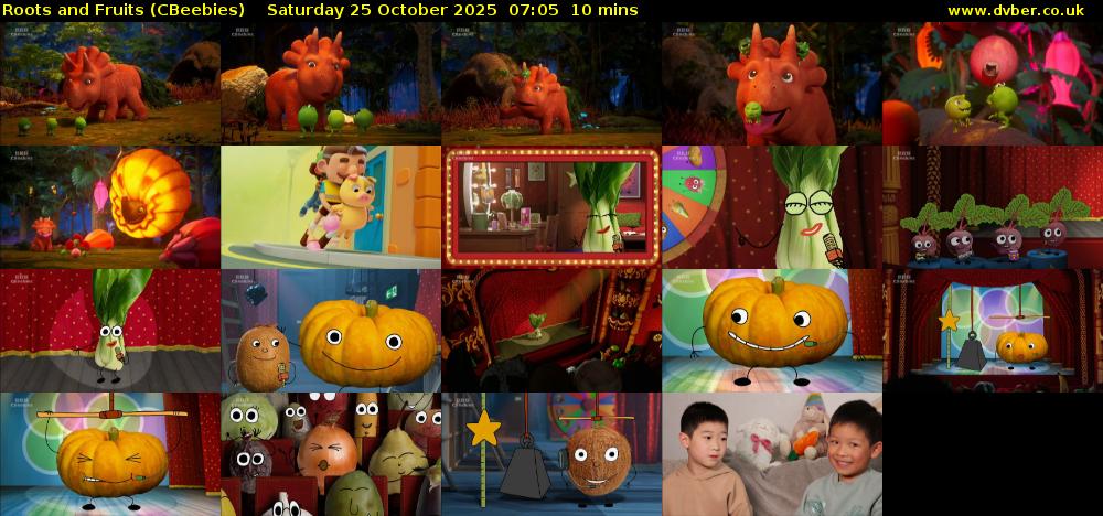 Roots and Fruits (CBeebies) Saturday 25 October 2025 07:05 - 07:15