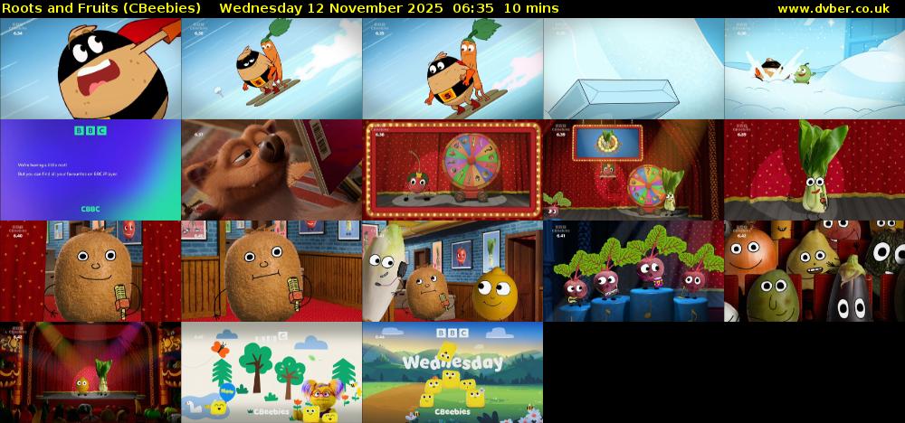 Roots and Fruits (CBeebies) Wednesday 12 November 2025 06:35 - 06:45