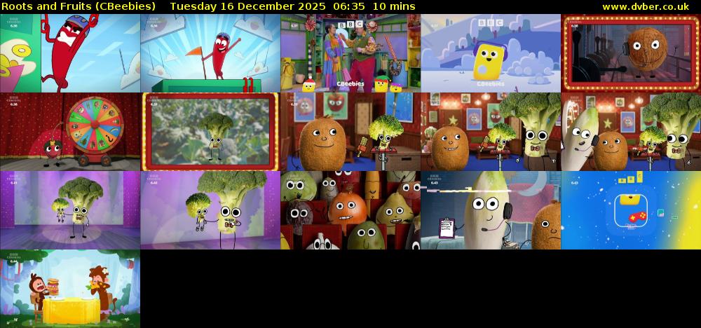 Roots and Fruits (CBeebies) Tuesday 16 December 2025 06:35 - 06:45