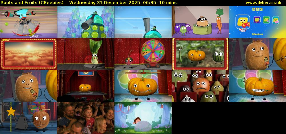 Roots and Fruits (CBeebies) Wednesday 31 December 2025 06:35 - 06:45