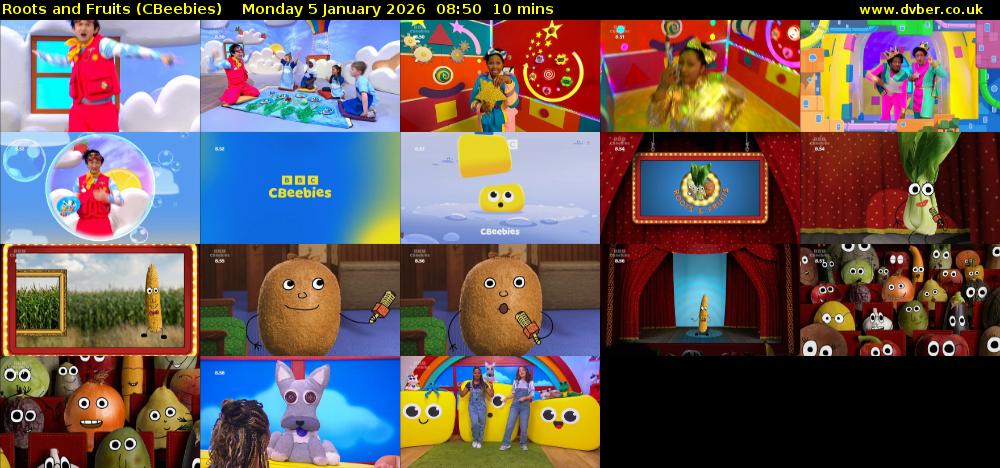 Roots and Fruits (CBeebies) Monday 5 January 2026 08:50 - 09:00