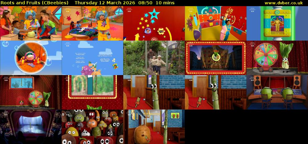 Roots and Fruits (CBeebies) Thursday 12 March 2026 08:50 - 09:00