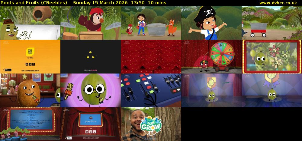 Roots and Fruits (CBeebies) Sunday 15 March 2026 13:50 - 14:00