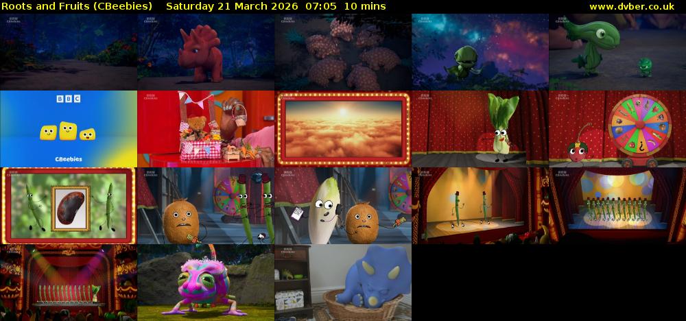 Roots and Fruits (CBeebies) Saturday 21 March 2026 07:05 - 07:15