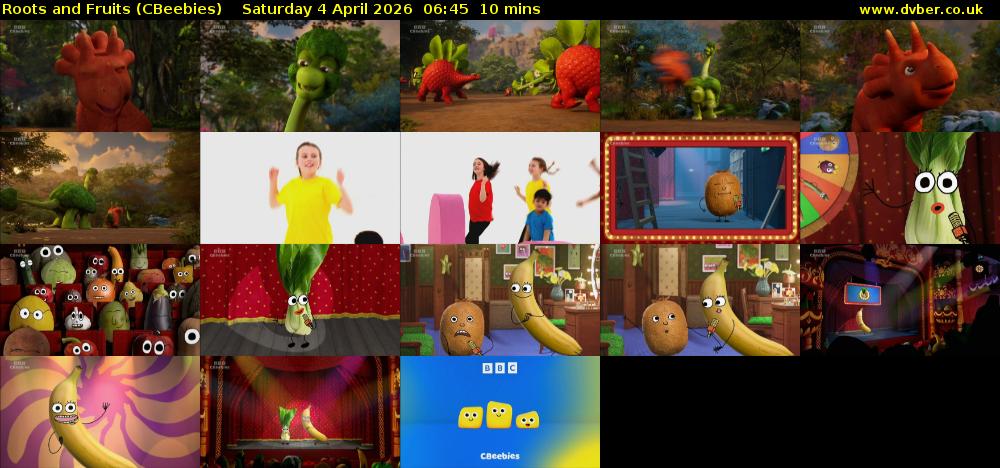 Roots and Fruits (CBeebies) Saturday 4 April 2026 06:45 - 06:55