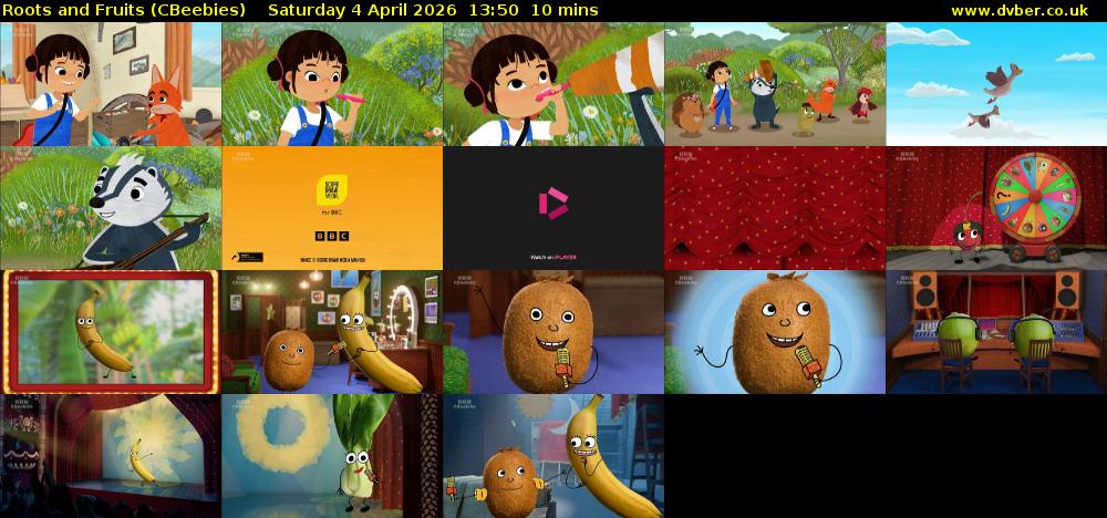 Roots and Fruits (CBeebies) Saturday 4 April 2026 13:50 - 14:00