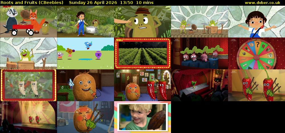 Roots and Fruits (CBeebies) Sunday 26 April 2026 13:50 - 14:00