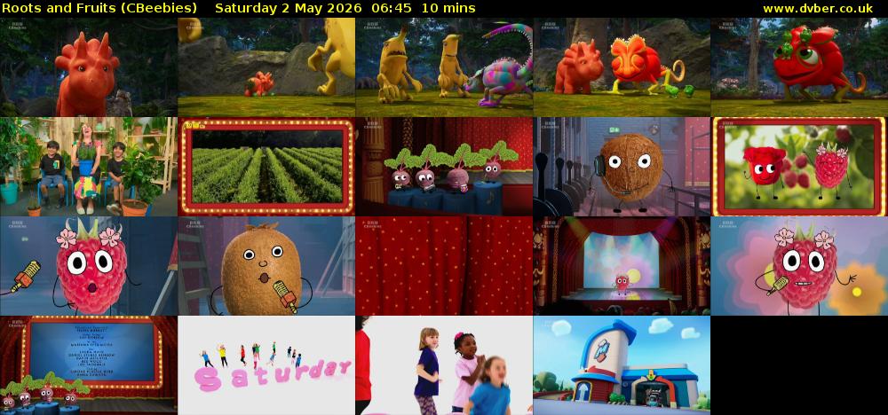 Roots and Fruits (CBeebies) Saturday 2 May 2026 06:45 - 06:55