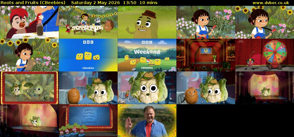 Roots and Fruits (CBeebies) Saturday 2 May 2026 13:50 - 14:00