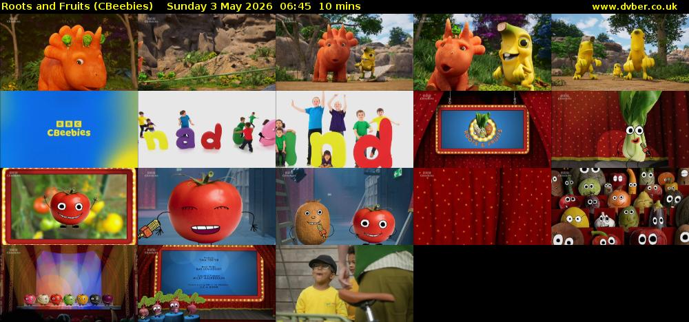 Roots and Fruits (CBeebies) Sunday 3 May 2026 06:45 - 06:55