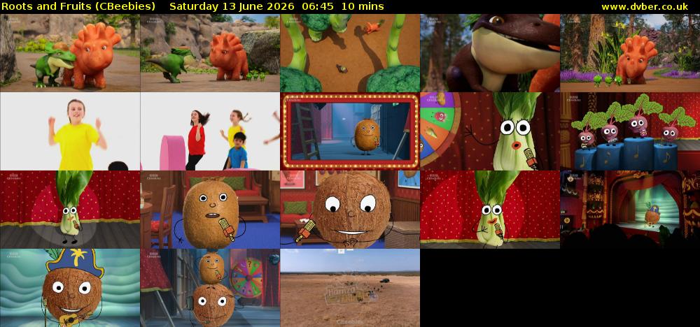 Roots and Fruits (CBeebies) Saturday 13 June 2026 06:45 - 06:55