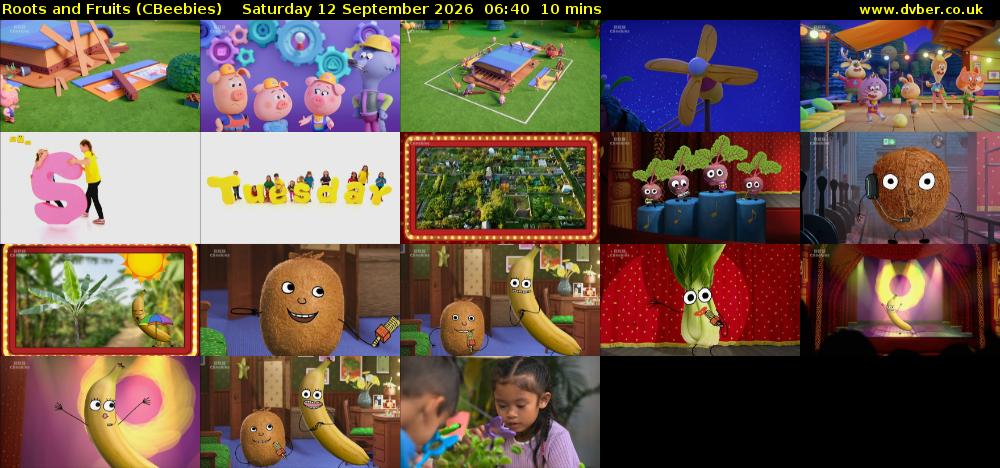 Roots and Fruits (CBeebies) Saturday 12 September 2026 06:40 - 06:50