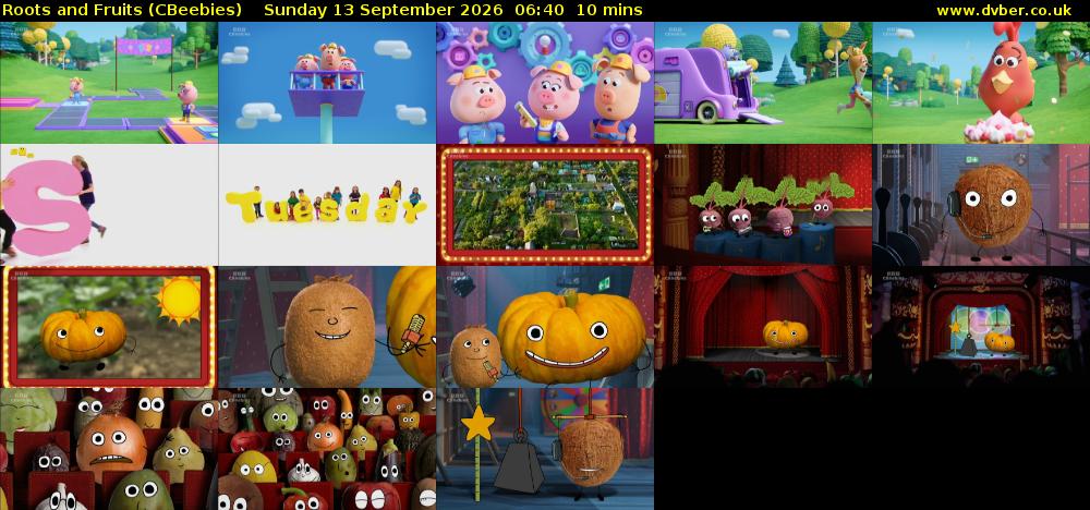Roots and Fruits (CBeebies) Sunday 13 September 2026 06:40 - 06:50