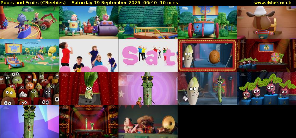 Roots and Fruits (CBeebies) Saturday 19 September 2026 06:40 - 06:50