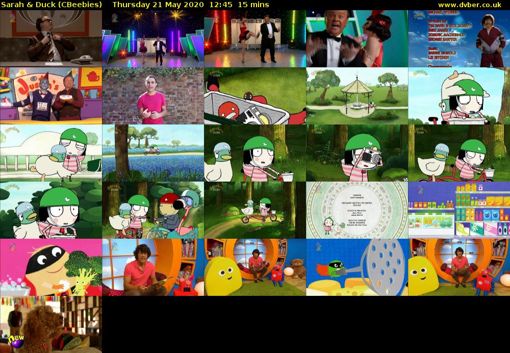 Sarah & Duck (CBeebies) Thursday 21 May 2020 12:45 - 13:00