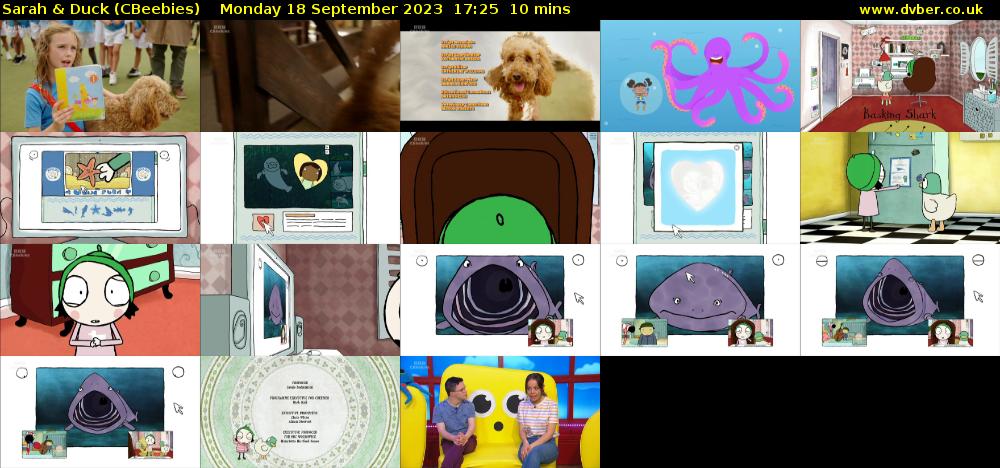 Sarah & Duck (CBeebies) Monday 18 September 2023 17:25 - 17:35