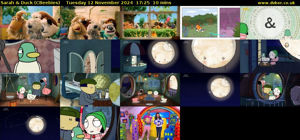 Sarah & Duck (CBeebies) Tuesday 12 November 2024 17:25 - 17:35