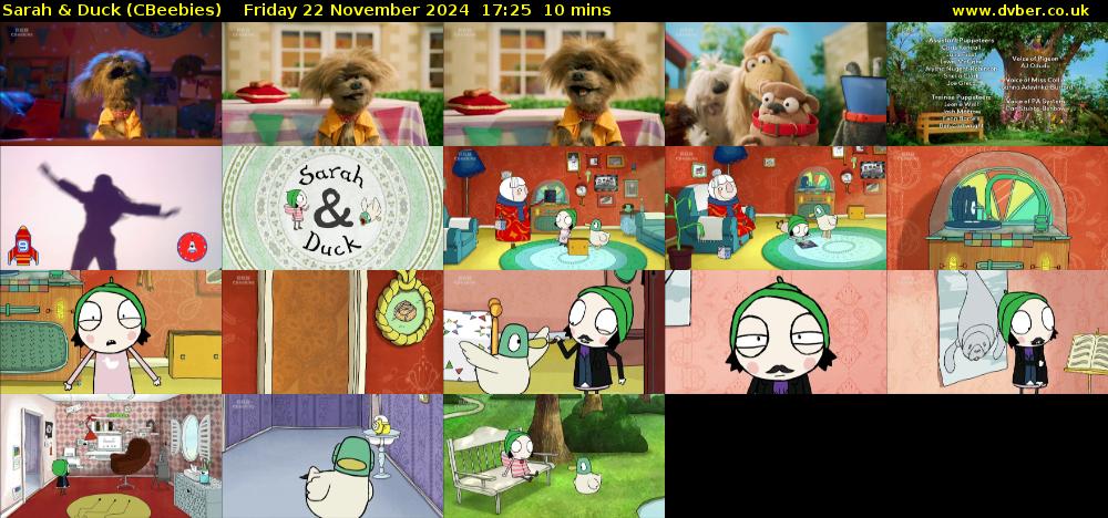 Sarah & Duck (CBeebies) Friday 22 November 2024 17:25 - 17:35