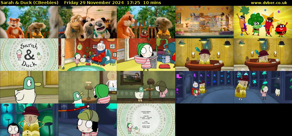 Sarah & Duck (CBeebies) Friday 29 November 2024 17:25 - 17:35