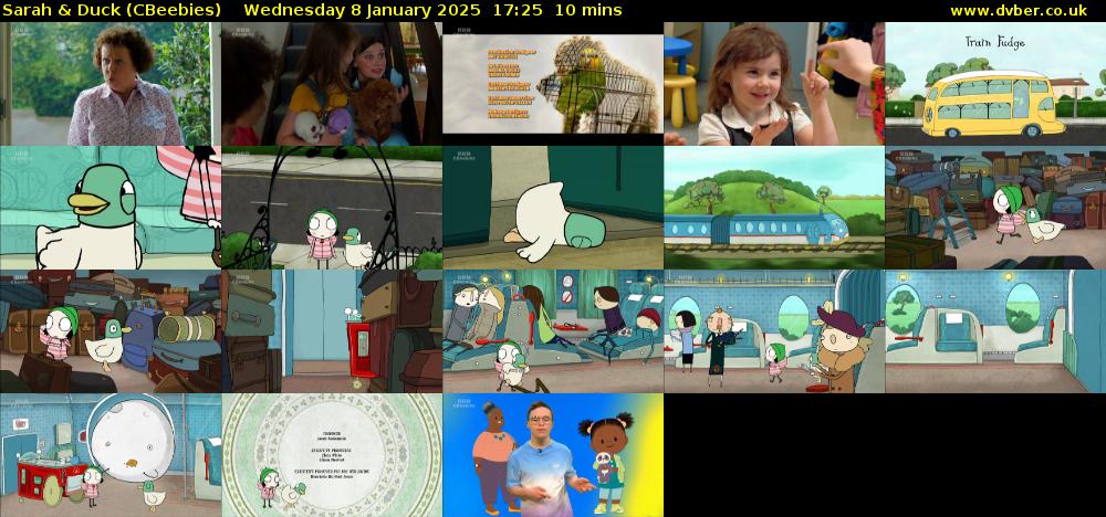 Sarah & Duck (CBeebies) Wednesday 8 January 2025 17:25 - 17:35
