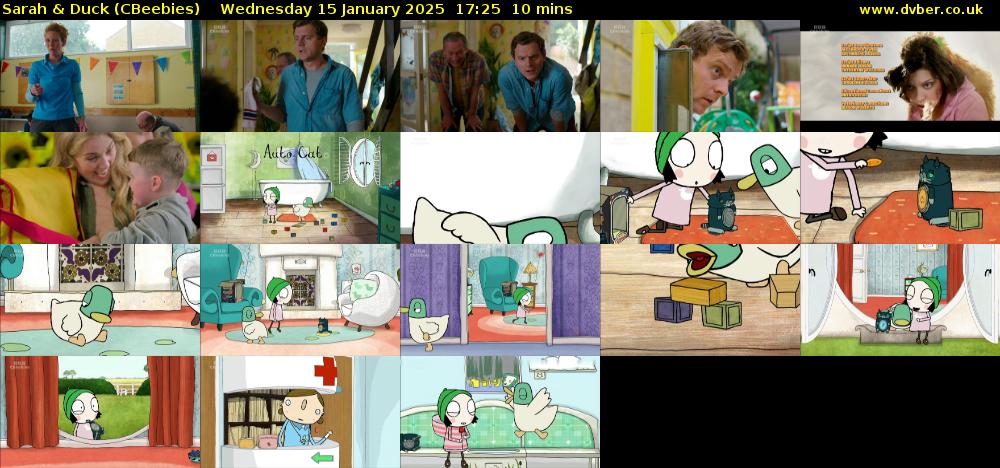 Sarah & Duck (CBeebies) Wednesday 15 January 2025 17:25 - 17:35