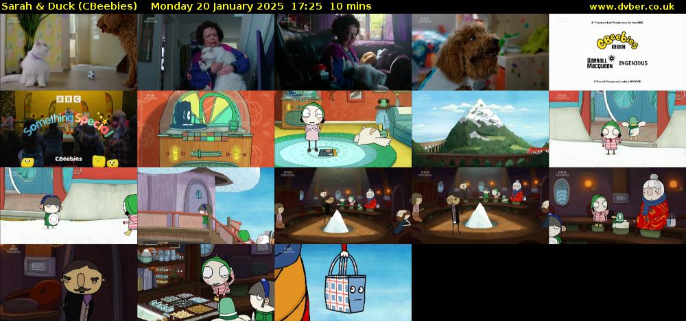 Sarah & Duck (CBeebies) Monday 20 January 2025 17:25 - 17:35