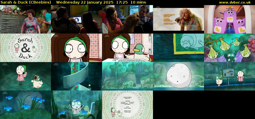Sarah & Duck (CBeebies) Wednesday 22 January 2025 17:25 - 17:35