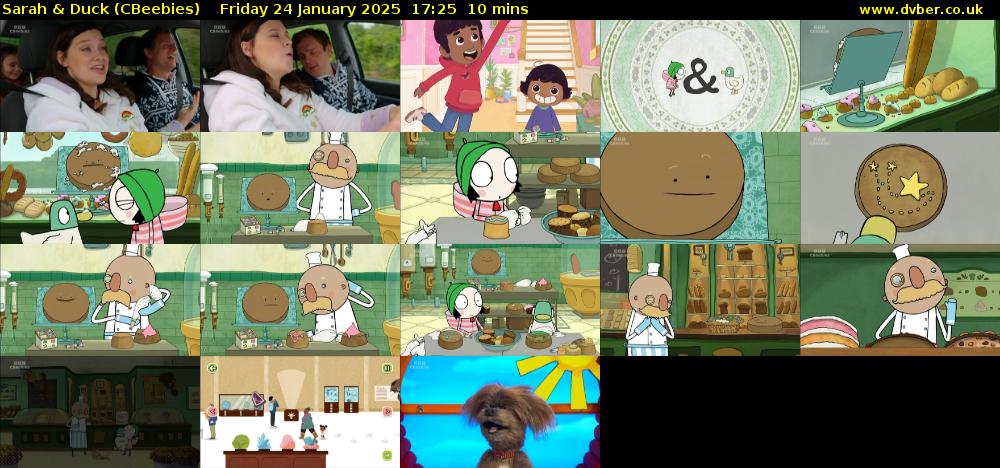 Sarah & Duck (CBeebies) Friday 24 January 2025 17:25 - 17:35