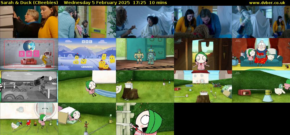 Sarah & Duck (CBeebies) Wednesday 5 February 2025 17:25 - 17:35