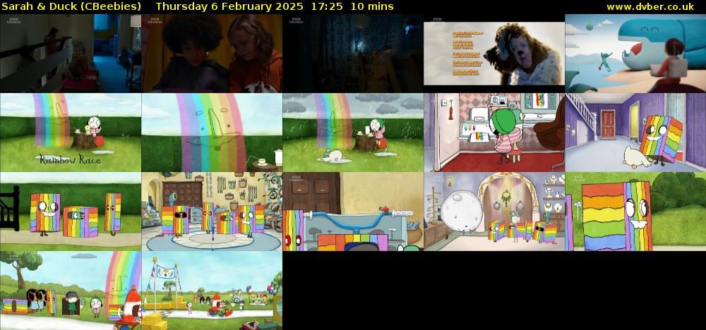 Sarah & Duck (CBeebies) Thursday 6 February 2025 17:25 - 17:35