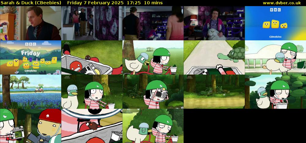 Sarah & Duck (CBeebies) Friday 7 February 2025 17:25 - 17:35