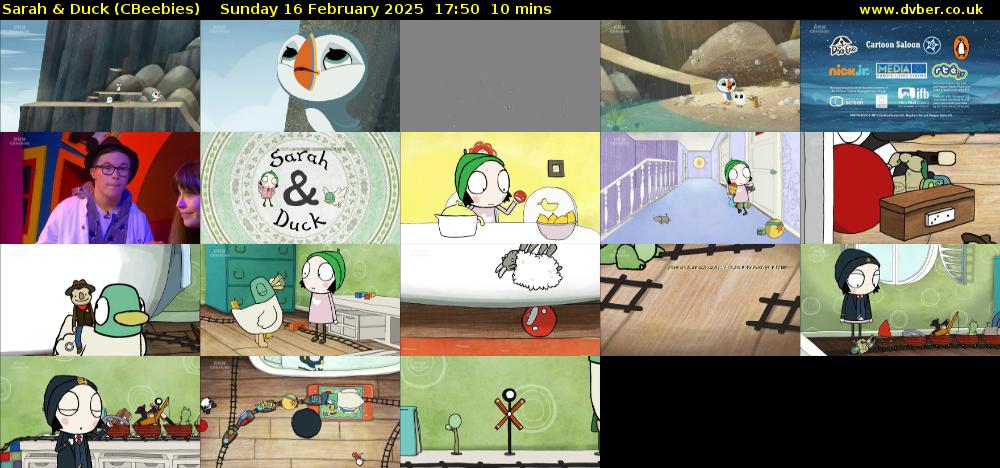 Sarah & Duck (CBeebies) Sunday 16 February 2025 17:50 - 18:00