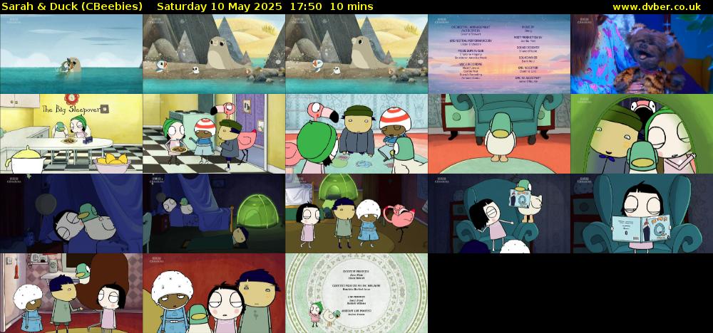 Sarah & Duck (CBeebies) Saturday 10 May 2025 17:50 - 18:00