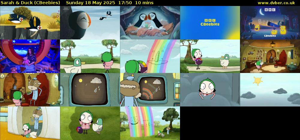 Sarah & Duck (CBeebies) Sunday 18 May 2025 17:50 - 18:00