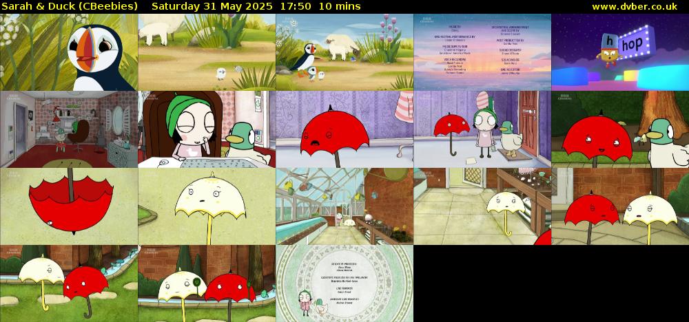 Sarah & Duck (CBeebies) Saturday 31 May 2025 17:50 - 18:00