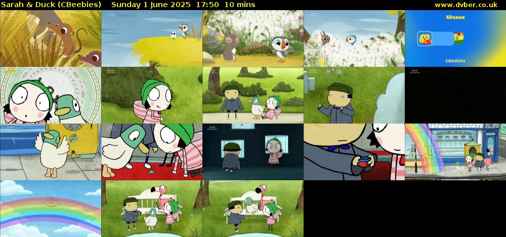 Sarah & Duck (CBeebies) Sunday 1 June 2025 17:50 - 18:00