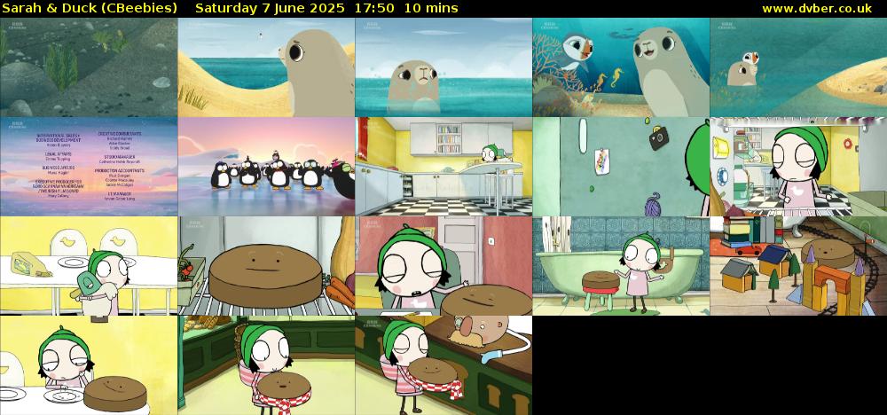 Sarah & Duck (CBeebies) Saturday 7 June 2025 17:50 - 18:00